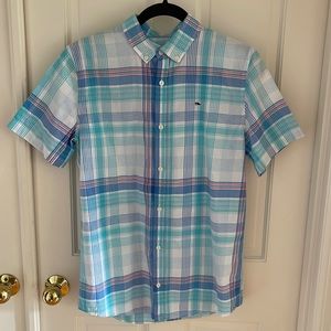 NWOT Boys Vineyard Vines Whale shirt - Plaid button down short sleeves